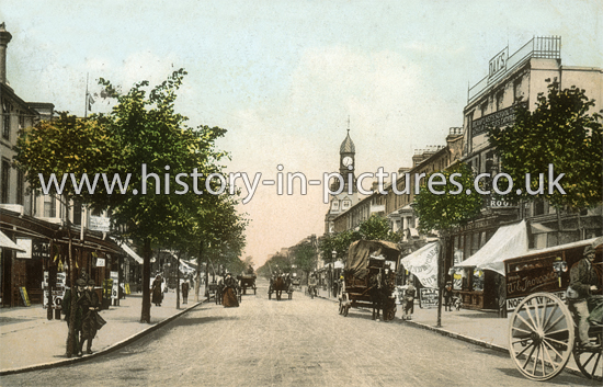 Station Road and Town Hall, Clacton on Sea, Essex. c.1908